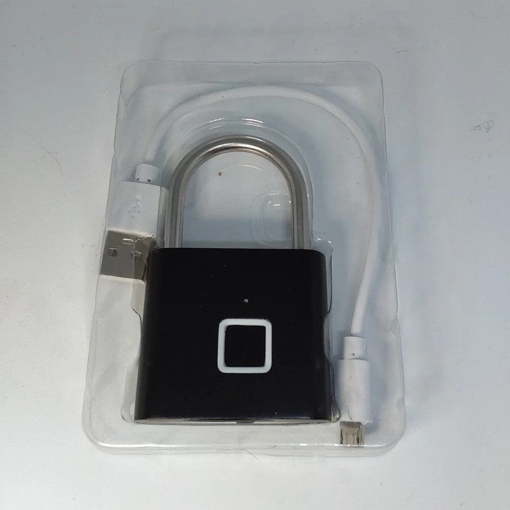 Waterproof Smart Fingerprint Door Lock Keyless Padlock Security USB Rechargeable